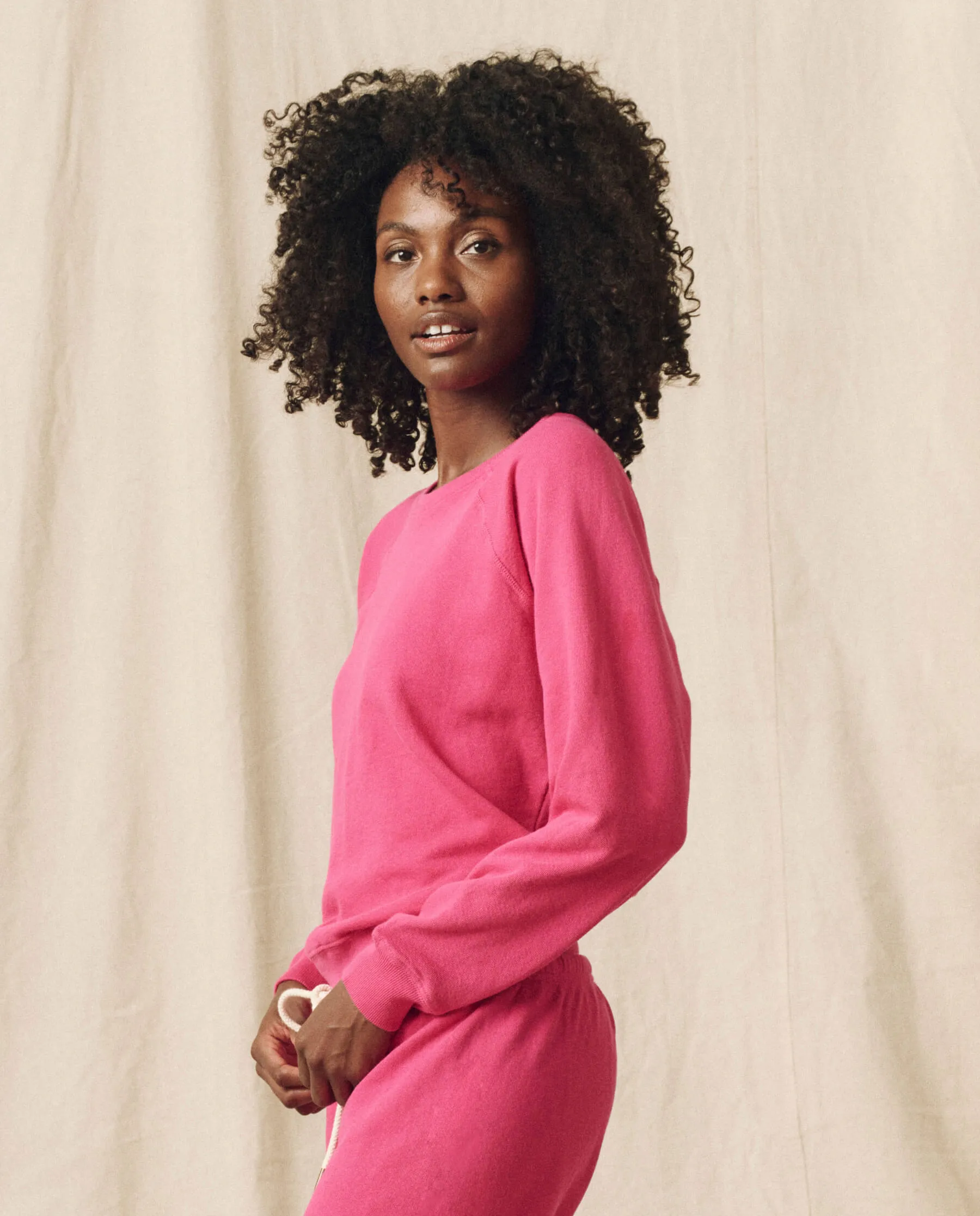 The Shrunken Sweatshirt. Solid -- Fuchsia