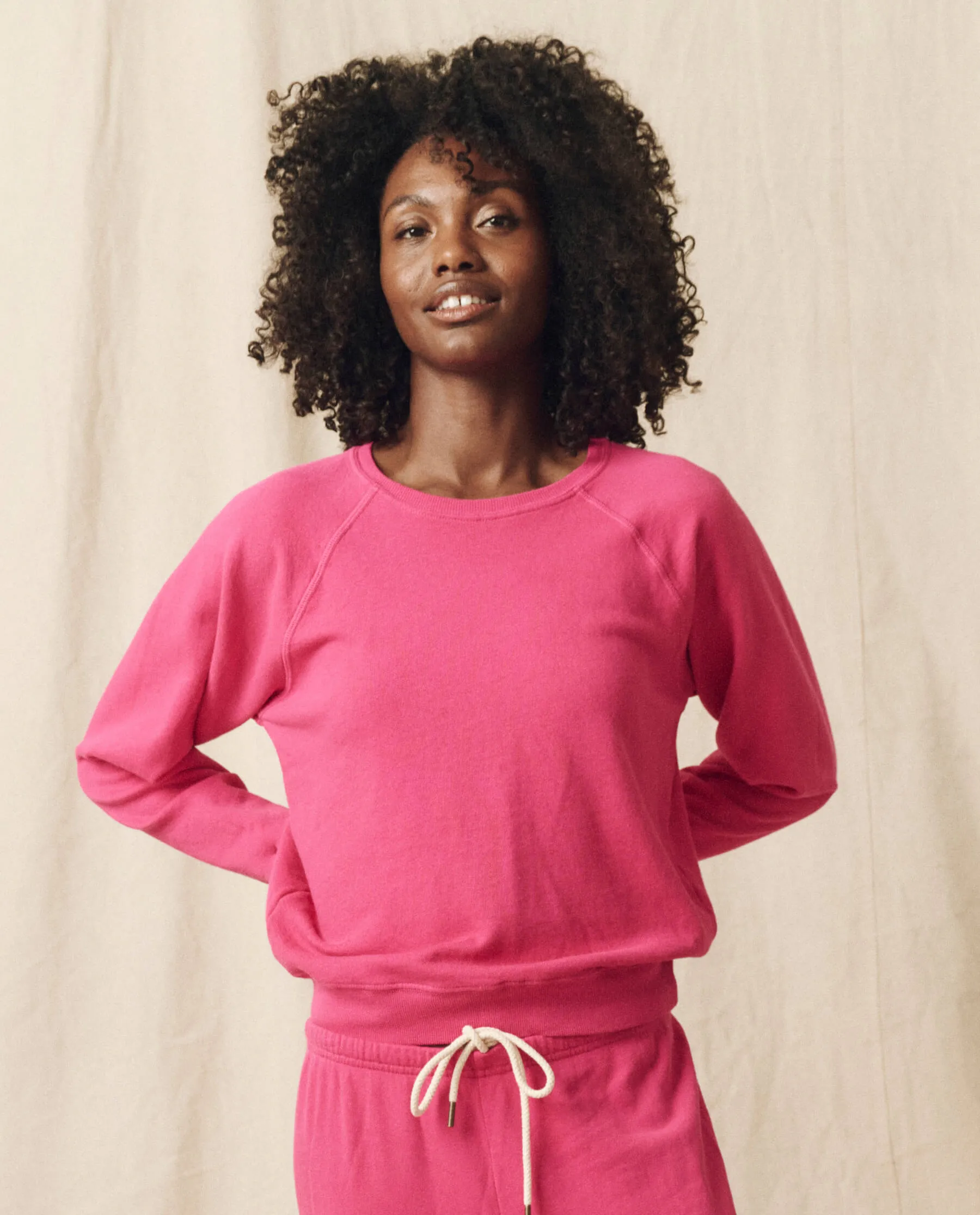 The Shrunken Sweatshirt. Solid -- Fuchsia