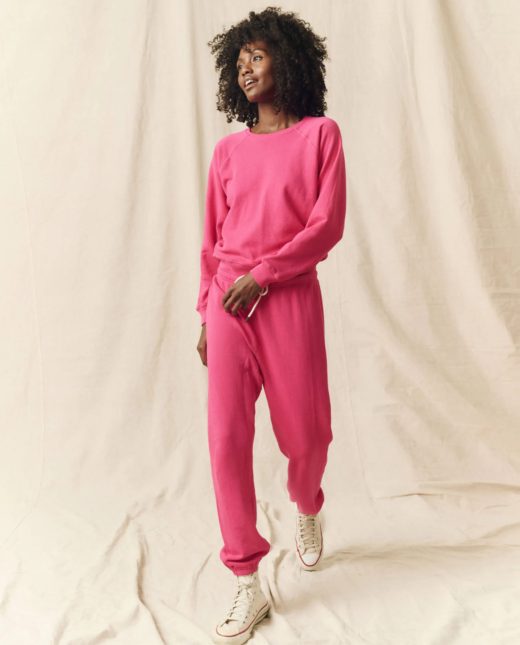 The Shrunken Sweatshirt. Solid -- Fuchsia