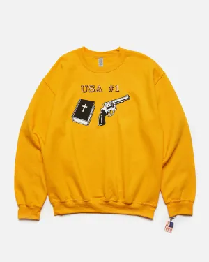 USA #1 Crewneck - Gold