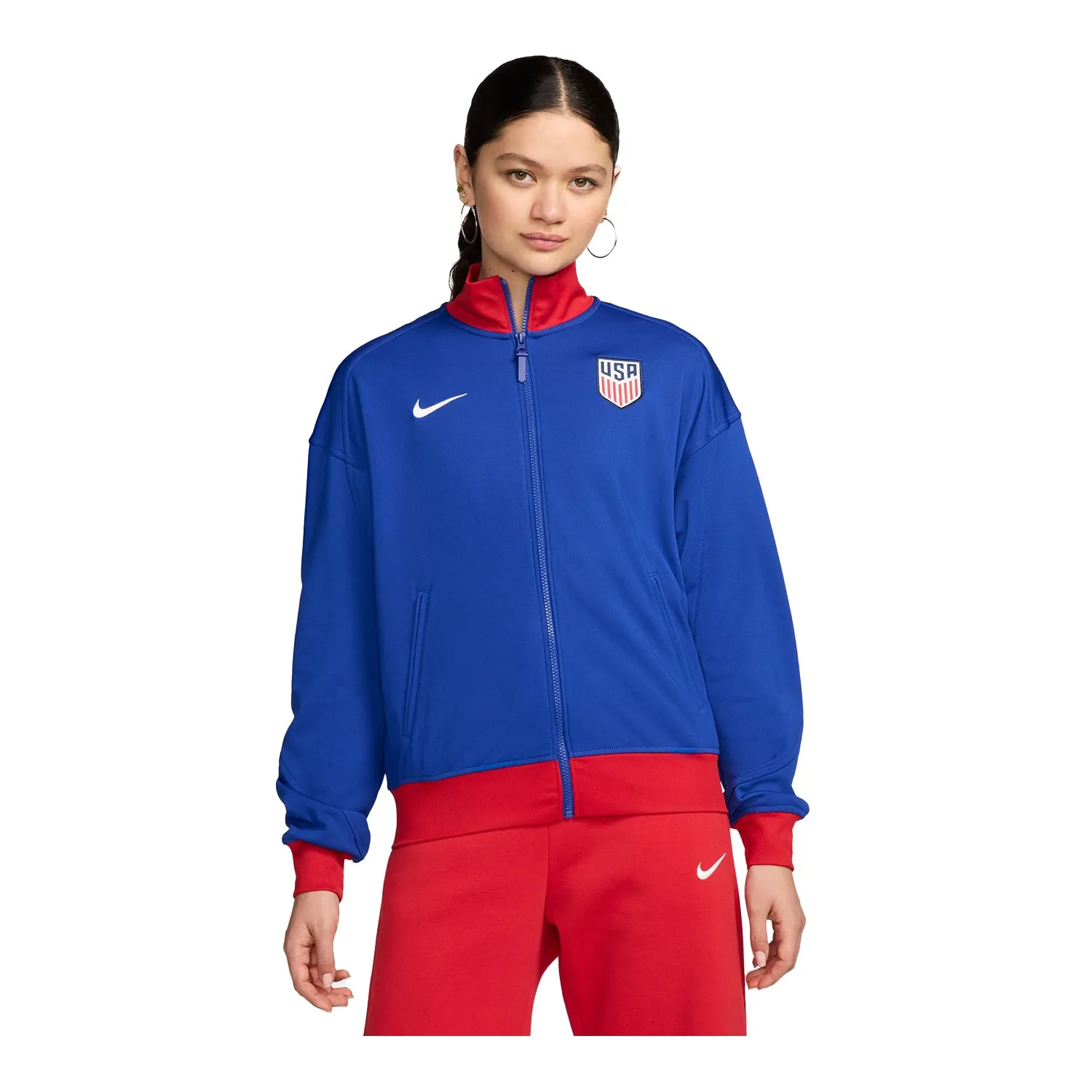 Women's Nike USMNT Academy Pro Anthem Royal Full-Zip Jacket