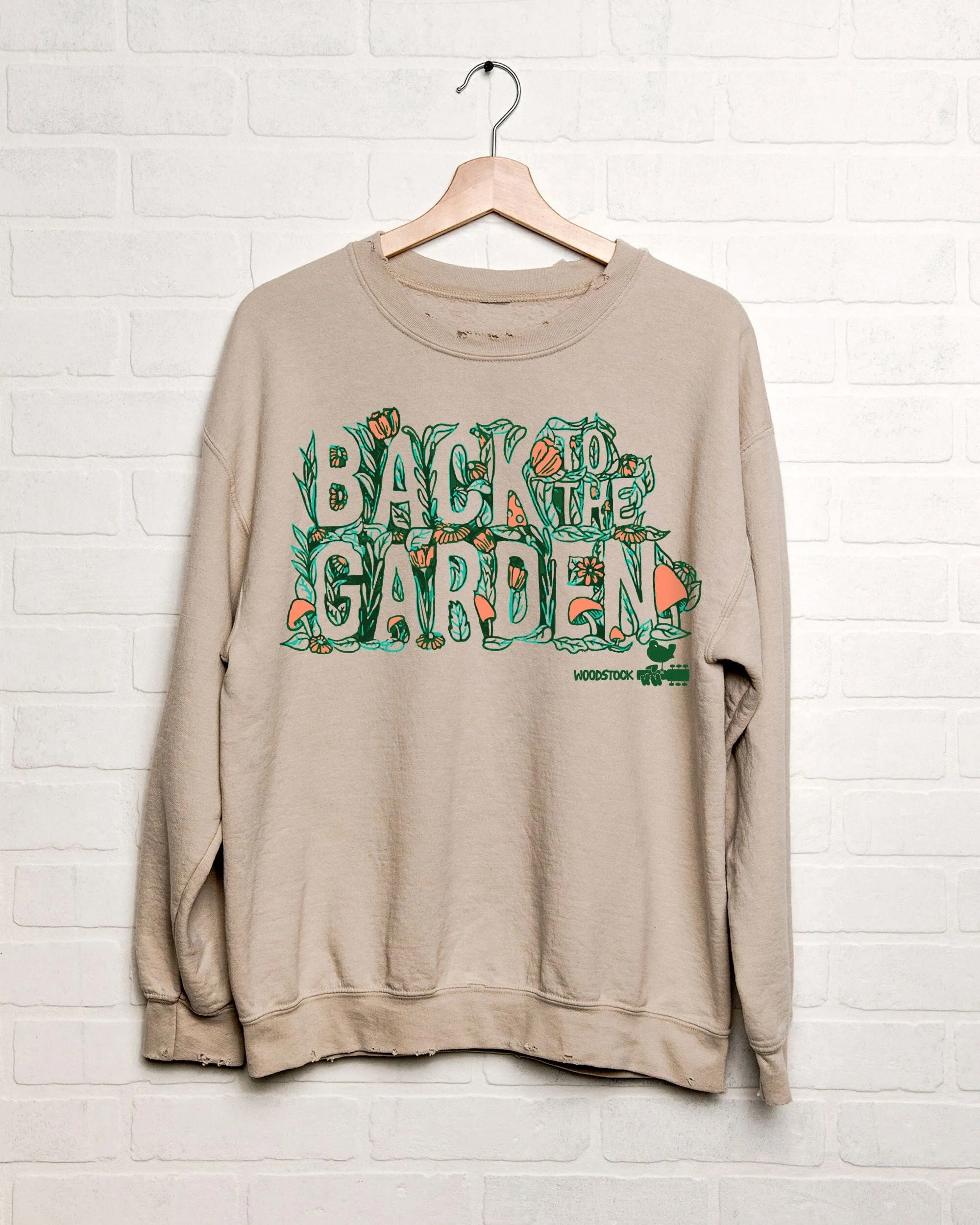 Woodstock Garden Puff Ink Sand Thrifted Sweatshirt